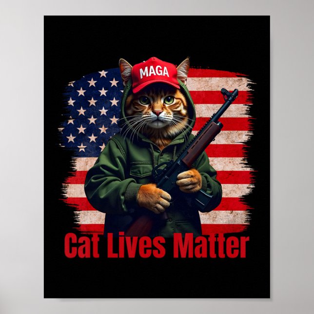 Póster El problema de las vidas de los gatos es gracioso, (Frente)