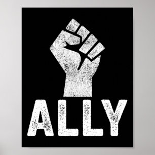 Póster El problema de las vidas negras Ally Fist Blm Supp