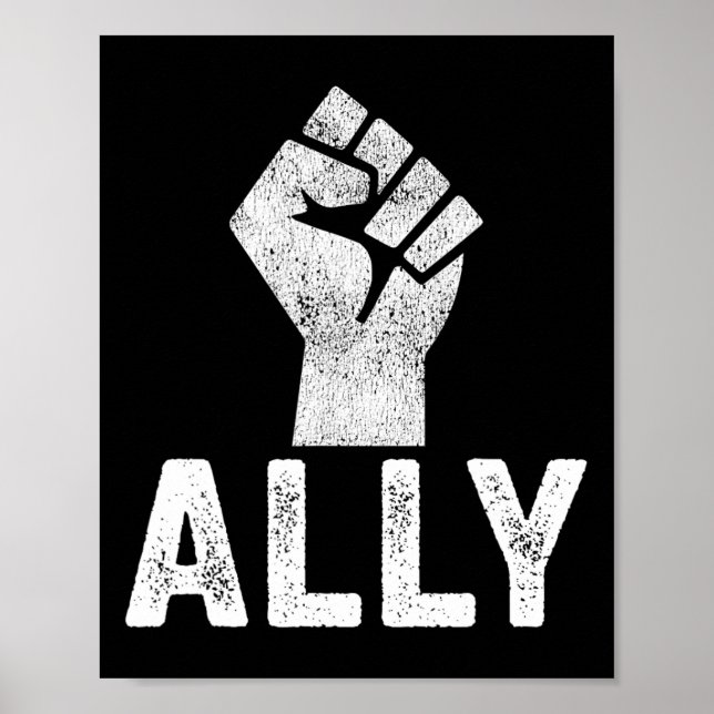 Póster El problema de las vidas negras Ally Fist Blm Supp (Frente)