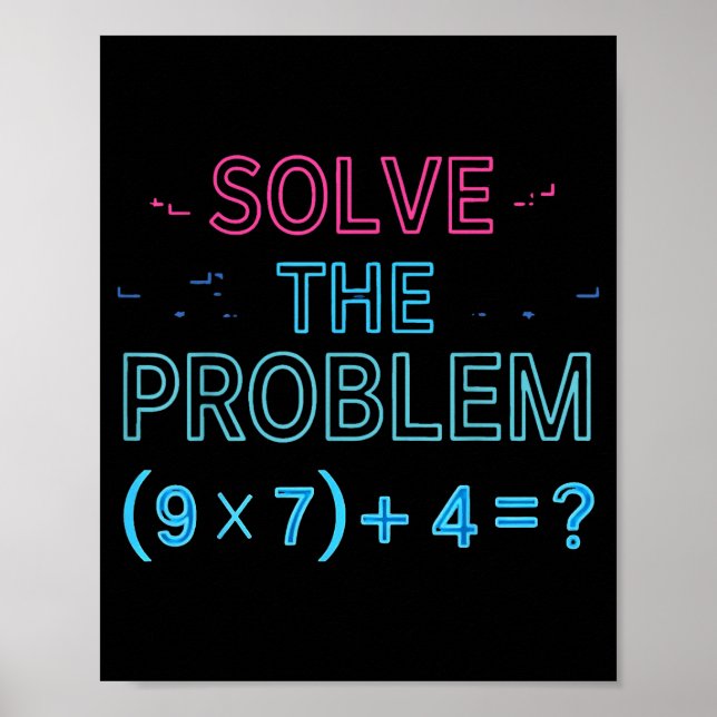Póster El Problema de Matemáticas 67 Meme (Frente)