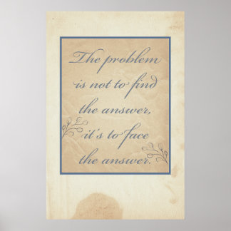 Póster El problema no es...