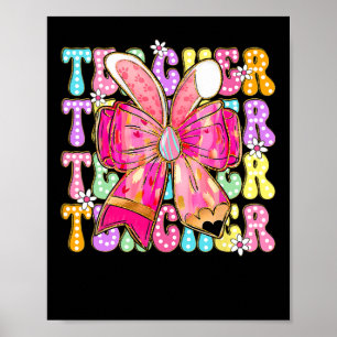 Póster El profesor Bunny Coquette Bow Pencil Bunny Easter