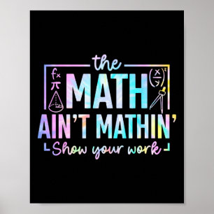 Póster El profesor de matemáticas divertidas Las matemáti