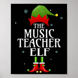 Póster El profesor de música Elf Xmas Matanza Grupo de la