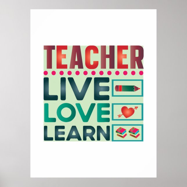 Póster El profesor vive el amor aprender (Frente)