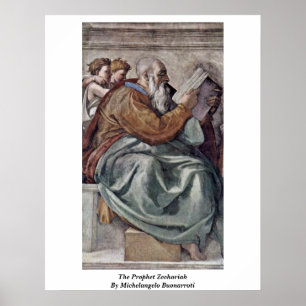 Póster El profeta Zechariah de Miguel Ángel Buonarroti