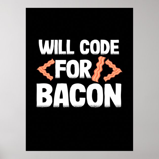 Póster El Programador Codificará El Bacon (Frente)