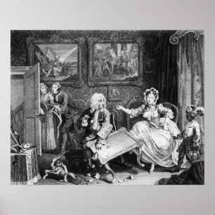 Póster El progreso de un Harlot, plato II, cuartos