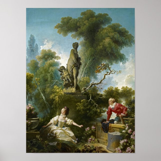 Póster El progreso del amor, el encuentro de Fragonard (Frente)
