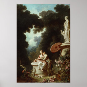 Póster El progreso del amor - Serie Fragonard