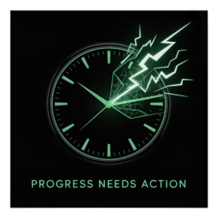 Póster El progreso necesita acción