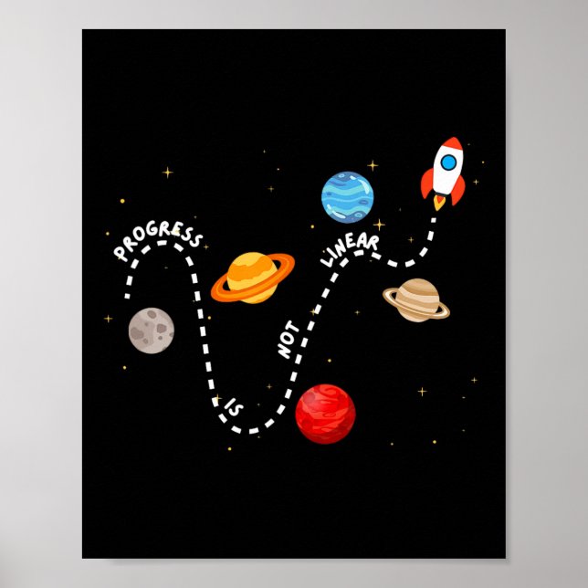 Póster El progreso no es lineal Ciencia Sped Profesor Esp (Frente)