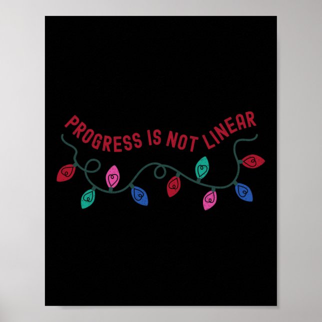 Póster El Progreso No Es Lineal Profesor Sped Educación E (Frente)