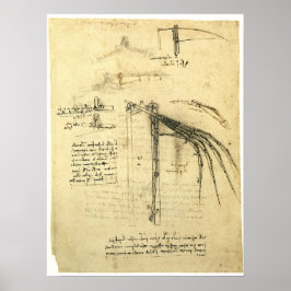 Póster El proyecto de Leonardo da Vinci sobre la máquina