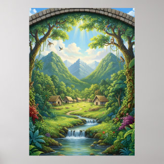 Póster El Pueblo Oculto del Bosque Esmeralda
