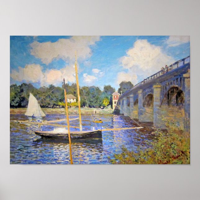 Póster El puente de Argenteuil, Monet (Frente)