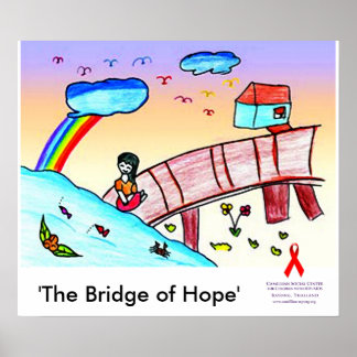 Póster El puente de esperanza ( VIH / SIDA caridad )