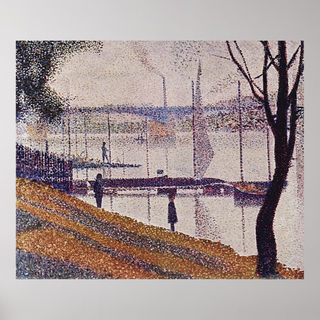 Póster El puente de Georges Seurat en Courbevoie (1887) (Frente)