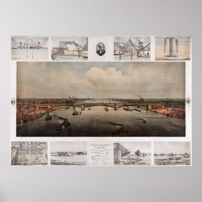 Póster El puente de St. Louis Missouri (Frente)