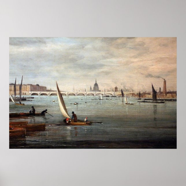 Póster El puente de Waterloo 1820 por John Constable (Frente)