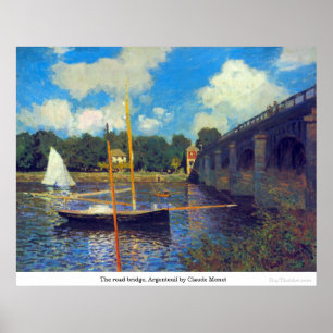 Póster El puente del camino, Argenteuil de Claude Monet