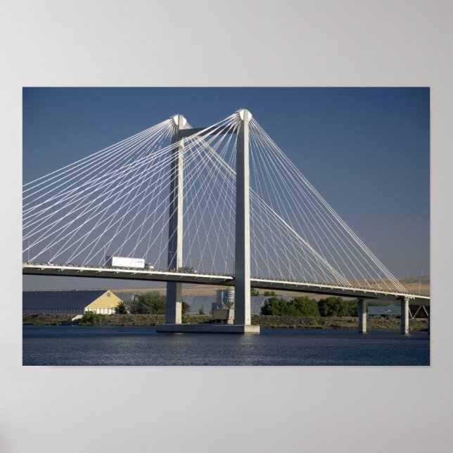 Póster El puente Ed Hendler abarca el río Columbia (Frente)