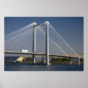 Póster El puente Ed Hendler atraviesa el río Columbia