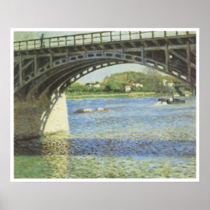 Póster El puente en Argenteuil y el Sena, 1885