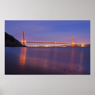 Póster El puente Golden Gate al atardecer desde la cala K