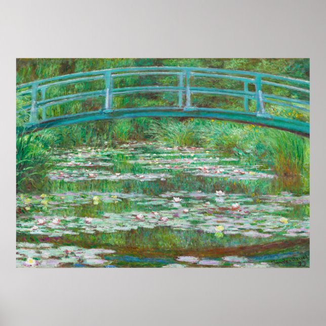 Póster El puente japonés de Claude Monet (Frente)