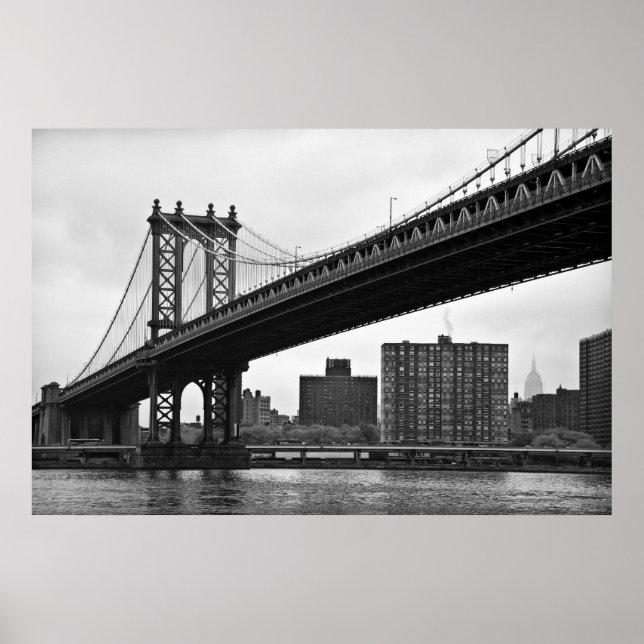 Póster El puente Manhattan en la ciudad de Nueva York (Frente)