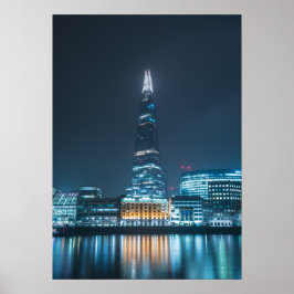 Póster El puente Shard London por la noche