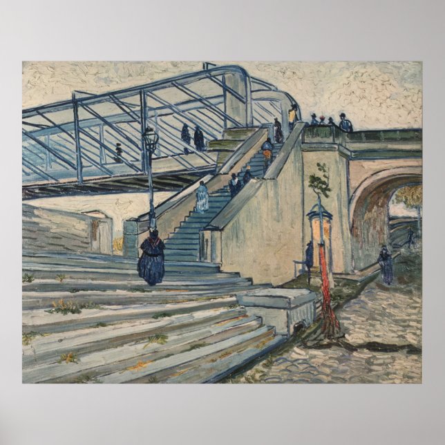 Póster El puente trinquetaille de Van Gogh, Arles (1888) (Frente)
