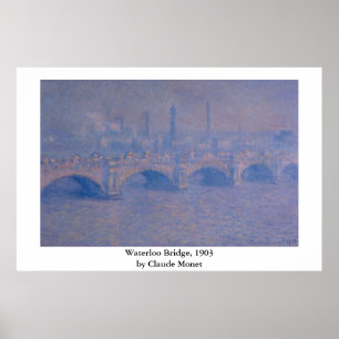Póster El puente Waterloo de Claude Monet