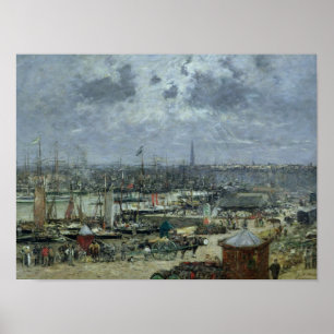 Póster El puerto de Burdeos, 1874