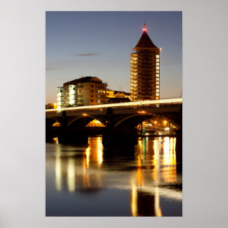 Póster El puerto de Chelsea al atardecer