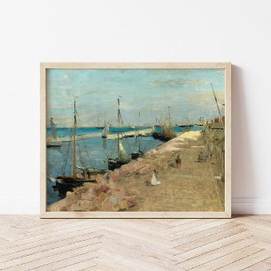 Póster El puerto de Cherburgo   Berthe Morisot