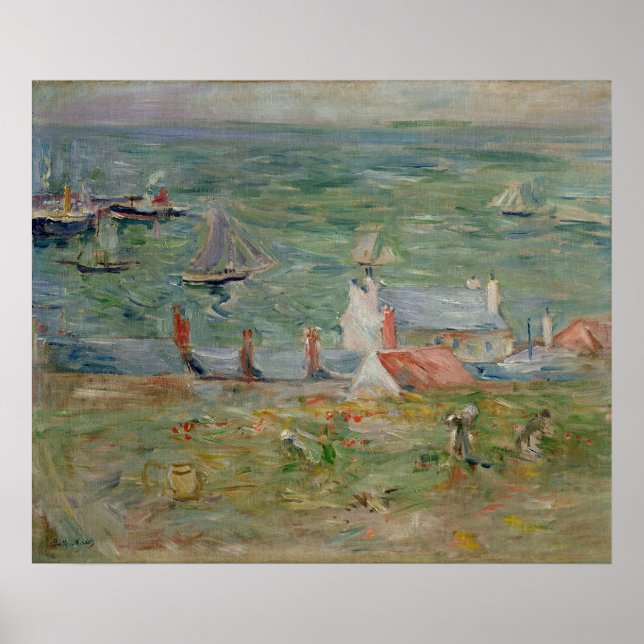 Póster El puerto de Gorey en Jersey, 1886 (Frente)