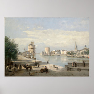 Póster El puerto de La Rochelle (1851) Jean-Baptiste-Cam