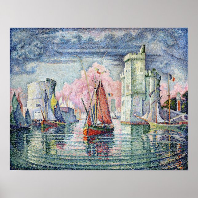 Póster El puerto de La Rochelle, 1921 (Frente)