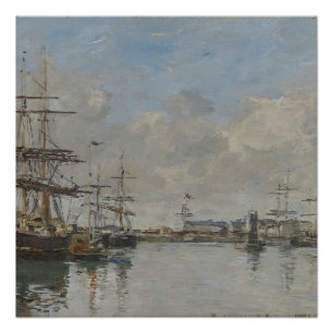 Póster El puerto de Le Havre (1885-90 aproximadamente)