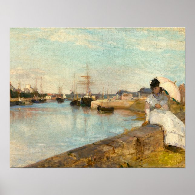 Póster El puerto de Lorient por Berthe Morisot (Frente)