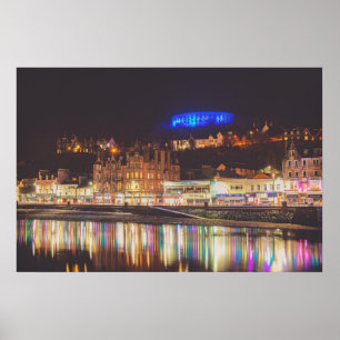Póster El puerto de Oban de noche
