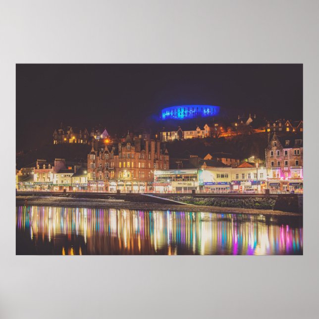 Póster El puerto de Oban de noche (Frente)