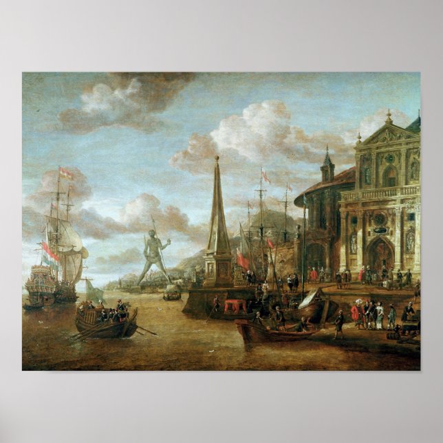 Póster El puerto de Rodas (Frente)