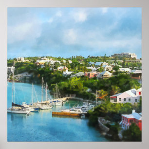 Póster El puerto de San Jorge, Bermudas