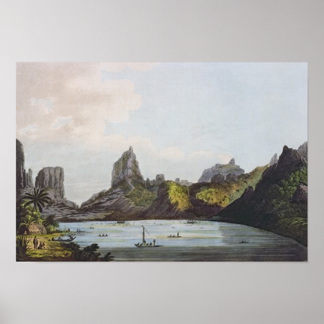 Póster El puerto de Taloo en la isla de Eimeo (Frente)