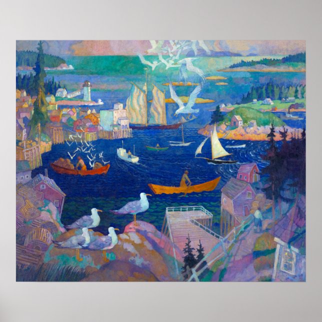 Póster El puerto en la boca de arenque de Newell Convers  (Frente)