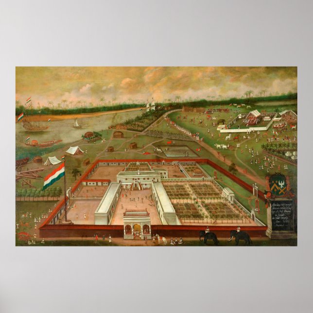 Póster El puesto comercial de la Compañía neerlandesa de  (Frente)