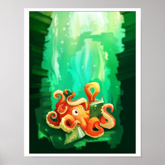 Póster El pulpo y sus libros